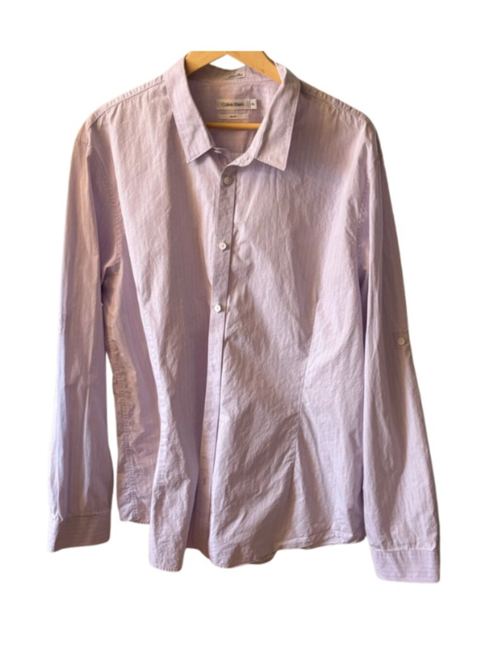 Calvin Klein Lavender Slim Fit Button-Down Shirt Men’s XXL 100% Cotton